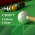 6 7/8/9 3 Boshen Billiard Cloth Pool Table Felt Cloth with Cloth Strips for Foot Table Fast Pre-Cut Rails, Fabrics