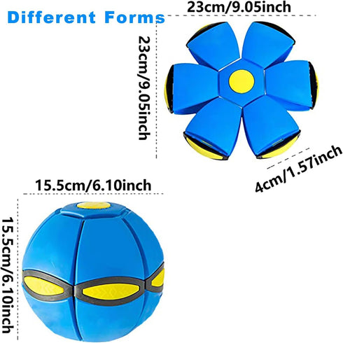 FlidRunest 2PCS Pet Toy Flying Saucer Ball, Flying Saucer Ball Dog Toy with 3 Light for Interactive Dog,Cats, Children's Foot Ball,Outdoor Games,Camping Games