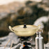 9.44X9.44X2.75In Luxshiny Korean Ramen Pot Lightweight Aluminum Noodle Cooker with Lid Double Handles Fast Heating