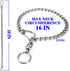 Dog Chain Collars - 304 Stainless Steel Chew Proof Necklace for Small, Medium & Large Dogs Training and Walking