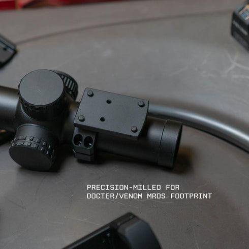 Monstrum Low Profile Piggyback Red Dot Ring Mount for 30 mm Rifle Scopes | Venom, FastFire, Docter Footprint