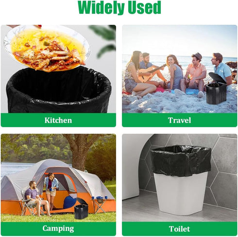 flintronic 120 (6 Camping Toilet Bags, PCS Roll) Portable Toilet Bags, Thickened Toilet Waste Bags, Camp Potty Liner