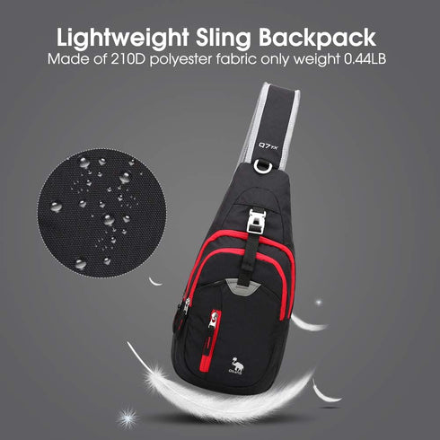 Kimlee Sling Bag - Crossbody Bags for Men, Travel Hiking Chest Daypack for Women, Lightweight Over Shoulder