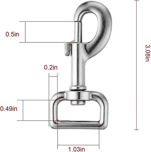 Heavy Duty Dog Leash Clips, Swivel Eye Bolt Snap Hooks, 4pcs Dog Leash Clasp