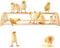 Yasdyri Chicken Perch with Mirror Roosting Bar for Baby Chicks Chick Jungle Gym