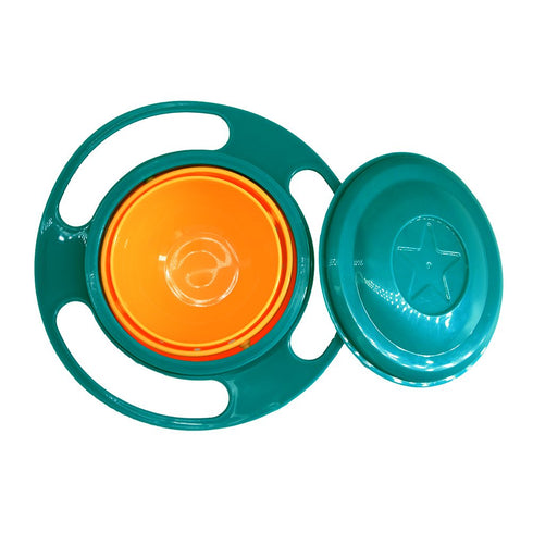ZTL Gyro Bowl 360 Dgree Rotation Spill Resistant Gyroscopic Bowl with Lid by ZTL