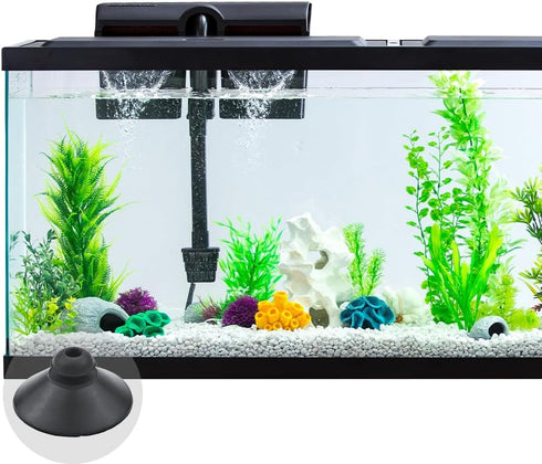 24 PCS Black Fish Tank Suction Cup Clips - Accessories for Tank Pump and Overhead Line Tube