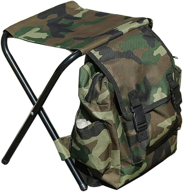 mewmewcat 2 in 1 Folding Chair Portable Backpack Stool Collapsible Camping Fishing Chair