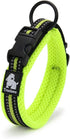 Creation Core Reflective Mesh Padded Dog Collar - Adjustable Nylon Outdoor Adventure Pet Collar, Green M