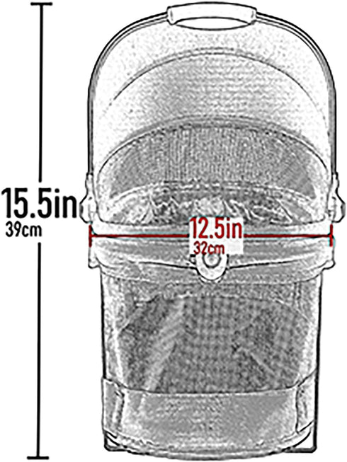 360 360 15-inch, Pet Gear No-Zip View Ultra Lite Pet Safety Carrier & Car Seat for Small Dogs & Cats Push Button Entry