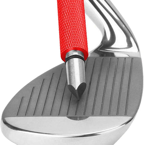 Golf Club Cleaner and Groove Sharpener Tool - 6 Carbide Tungsten Steel Cutters, Golf Club Re-Grooving Accessory