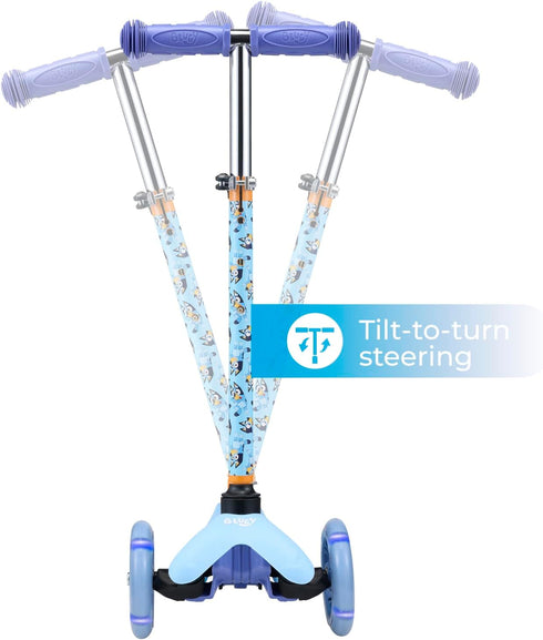 Self Balancing Kick Scooter - Light Up Wheels, Extra Wide Deck, 3 Wheel Platform for Kids & Toddlers (Ages 3+)