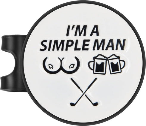 ZZHAO Golf Ball Marker with Magnetic Hat Clip, Funny Accessories, Gifts for Men, 25 MM