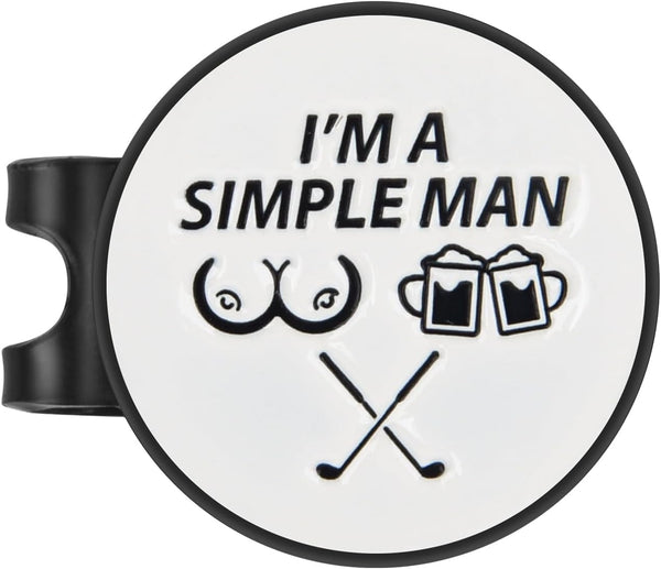 ZZHAO Golf Ball Marker with Magnetic Hat Clip, Funny Accessories, Gifts for Men, 25 MM
