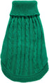 Dog Sweater - Warm Knitted Sweater for Small, Medium, Large Dogs, Cute Classic Coat for Girls and Boys (XXL, Green)
