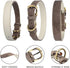 Classic Leather Dog Collar, Adjustable Heavy Duty Pet Collars for Small Medium Large Dogs, Padded Soft and Strong