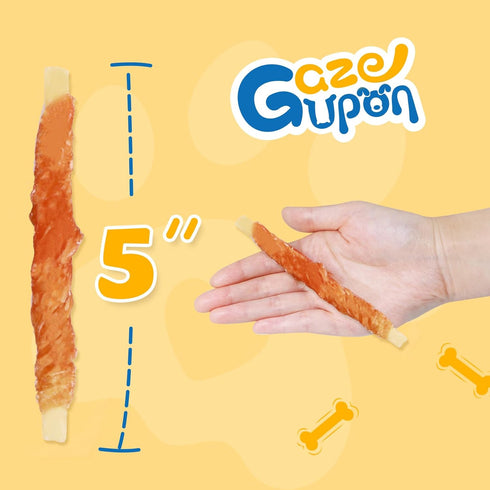 Gazeupon Soft Dog Treats, Healthy Training Treats for Dogs, Rawhide Free Snacks for Small Dogs, Chicken Wrapped Cod