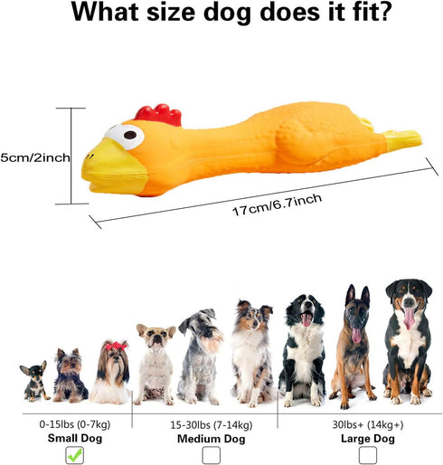 Hoiasem 3 PCS Latex Chicken Squeak Toy for Pets - Exciting Chew & Dental Care Fun - Perfect for Playful Molar Exercise