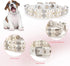 Small Dog Cat Pearl Collars with Crystal Rhinestone, Adjustable PU Leather Necklace Leash Set, Black Pearl