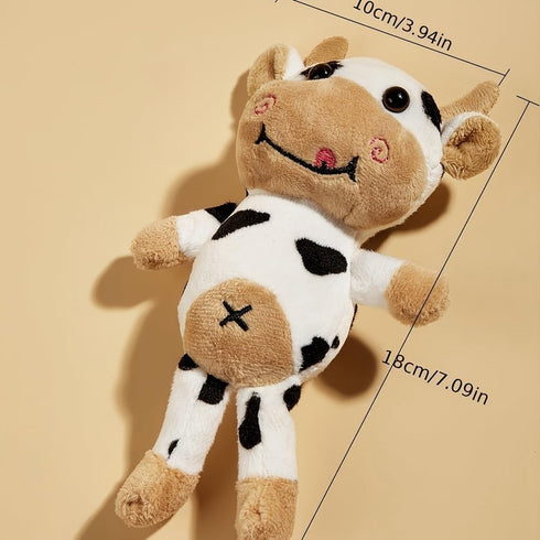1Pc Pet Chew Toy - Puppy Molar Animal Shape Bite Resistant Plush Toy for Small Medium Large Dogs, Black&White (ZS441)
