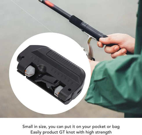 VBESTLIFE Electric Fishing Knot Tying Tool, ABS Stainless Steel Black Sub Front Wire Winder