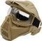 Tactical Mask Airsoft Masks for BB Hunting, Full Face Tactical Gear, Impact Resistant with Goggles for Outdoor