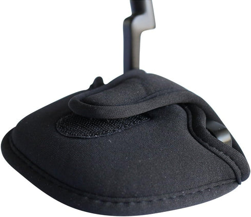 Pacific Golf Clubs Black Golf Putter Headcover, Standard Size Neoprene Club Cover for Mallet Putters