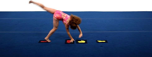 Tumbl Trak Girl's Gymnast Hands and Feet Placement Mat - 5-Piece Set for Training