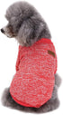 Jecikelon Red Dog Sweater for Small Dogs XXS XS, Soft Winter Clothing Warm Outfit for Puppies, Cat Apparel