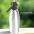 Denash 1L Soda Siphon Bottle,Portable Retro Alloy Soda Siphon, Carbonated Seltzer Water Maker with Pressure Regulator