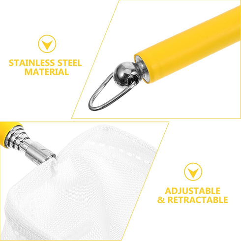 Skimming DOITOOL Retractable Shrimp Net Fish Tank Net with Fine Mesh Telescopic Handle for Catching Shrimp and Fish