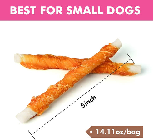 21.16 oz 14.1oz Chicken Duck Beef Meat Rolls Dog Treats & Chicken Wrapped Rawhide Sticks
