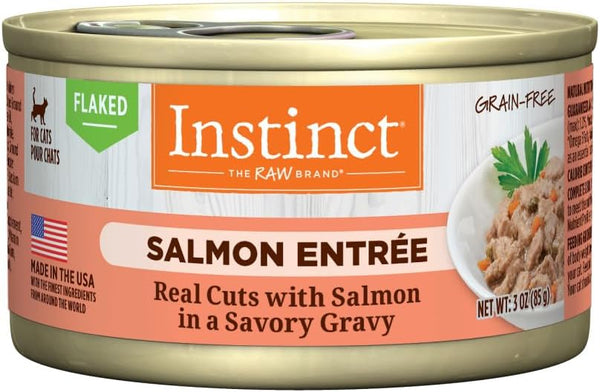 Instinct Flaked Salmon Entrée Wet Cat Food, 3 Ounces, 24 Pack