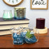 5.75" Glass Puppy Dog Terrarium Kit with Air Plant - Blue
