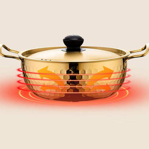 Ywmsfl Soup Pots with Efficient Heat Distribution Stainless Steel Materials Camping Cookware Space Saving Kitchenwares