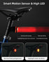 Rechargeable,IPX6 ROCKBROS Bike Tail Light Smart Brake Sensing Rear Bike Light Led Bike Lights,Type C USB Waterproof