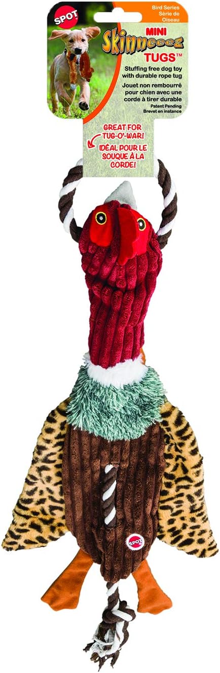 SPOT Ducks Mini Skinneeez Tugs Stuffingless Dog Toy, 14", 1 Piece/Style May Vary, Assorted