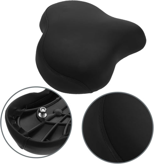 Comfortable Bike Seat Cushion for Stationary Exercise Bikes Durable PU Sponge Relief Pad Fit for Long Lasting Comfort