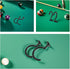 4pcs Cabilock Billiards Cue Hook Pool Cue Holder Metal Pool Table Side Mountable Rack for Hanging Balls and Triangle