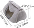 Wontee Portable Hamster Carrier Bag for Outdoor Travel, Adjustable Shoulder Strap for Small Pets (Grey)