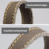 Canvas Handmade Vintage Dog Collar, Soft Breathable Adjustable Pet Collar Covers for Small Medium Dogs, Khaki, M