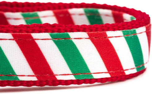 Holiday Christmas Dog Collar with Detachable Bow Tie, Adjustable for Small Dogs & Puppies, Neck 10"-15”