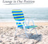 1 200lbs CARIBBEAN JOE Folding Beach Chair, Position Lightweight and Portable Foldable Outdoor Camping Accessories