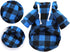 Big Dog Winter Coat, Pet Plaid Hoodie Jacket, Reversible Vest for Medium Large Dogs (XX-Large, Blue)