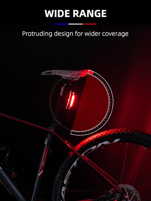 ROCKBROS USB Rechargeable LED Bike Tail Light, 6 Modes IPX4 Rear Light for Night Riding