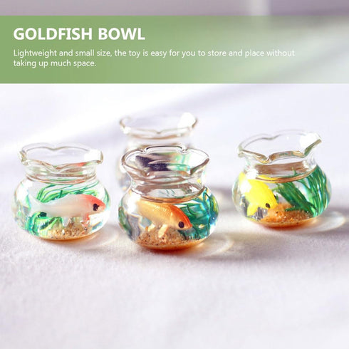 12 Pcs Miniature Glass Fish Bowls | Simulated Mini Fish Tank for Desktop Office Accessories