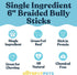 6 Inch (10 Pack) hotspot pets Braided Bully Sticks for Dogs - Stix All Natural Long Lasting Twisted Beef Pizzle Dog