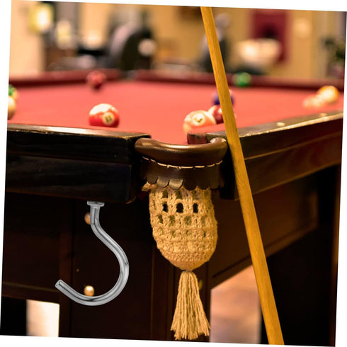 VANZACK 2 Sets Wear Resistant Multi Function Billiard Cue Hook Snooker Table Hook for Convenient Cue and Rack Storage