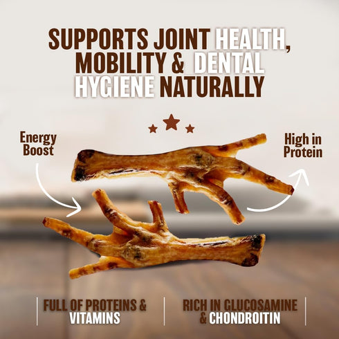 The Primal Theory 100% 24 Count Dehydrated Chicken Feet for Dogs - Single Ingredient Dog Chews - Made in USA