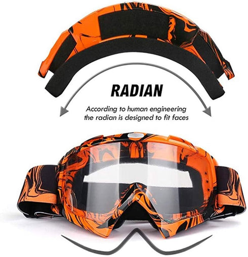 Motocross Motorcycle Goggles - Bike Off Road Racing Goggle, Anti-Scratch Dustproof UV400